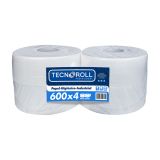 Papel higienico TECNOROLL hoja simple 600 mts pack x 4 rollos