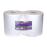 Toalla de papel TECNOROLL doble hoja 200 mts pack x 2 rollos